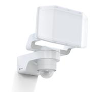 Steinel Projecteur LED extérieur XLED PRO Expanse S blanc, détecteur de mouvement 240°, portée 12 m, panneau LED orientable, 14,3 W, 3000 K, IP54, jardin, garage, cour