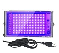 Projecteur LED UV 100 W, lumière noire violette, éclairage de fête, décoration de scène, lampe à lumière noire étanche YYV