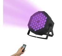 Projecteur Led UV 36 LED Lumière Violette Jeu De Lumière Dj DMX 36W 25° Angle Gradation 0-100% Portée 1-15m Télécommande Incluse Idéal Club Bar Discothèque Soirée Mariage