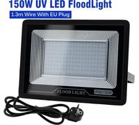 Projecteur LED UV - Éclairage de scène à lumière noire - 150 W - Indice de protection IP66 (étanche) - Prise européenne - 220 V CA (90–240 V) - Multicolore