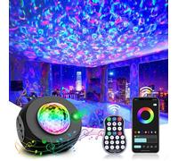 Projecteur lumineux - lumière d'ambiance à effet nébuleuse laser veilleuse musicale Bluetooth avec télécommande