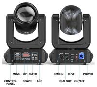 Projecteur mobile de 150 W - 18 prismes - 8 couleurs - 8 gobos - Contrôle DMX - Lot de 2, prise européenne