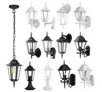 Projecteur mural extérieur à LED base de lanterne de jardin lampe sur pied lampe suspendue de patio filament dimmable weiß - Sockellampe H 40.3 cm