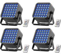 Projecteur Par LED, batterie rechargeable, contrôle DMX, 4pcs, prise EU