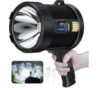 Projecteur rechargeable 100000 lumens Led projecteur main grande lampe de poche projecteur solaire extrieur super lumineux