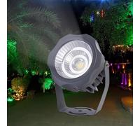 Projecteur Sol Lumières - Spot LED Exterieur, Lampes Paysage Rondes COB Haute Puissance AC 220V, Lampes D'arbre Étanches Ip67, Éclairage Paysage Extérieur, Support Réglable À 180 °(Warm white,10W)