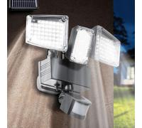 Projecteur Solaire 3 Têtes 178 Led Détecteur De Mouvement