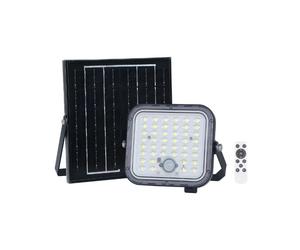 Projecteur Solaire 50W 6W5V 1400lm PIR IP65 Noir - Blanc Neutre 4000K - 5500K