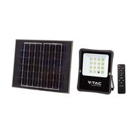 Projecteur Solaire À Led 12W IP65 Noir Avec Télécommande 6400K V-TAC VT-55100
