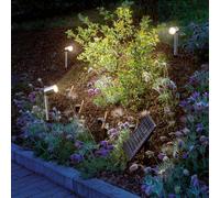 Projecteur solaire à LED esotec PowerTrio avec 3 spots en acier inoxydable MÉTAL IP44 102705