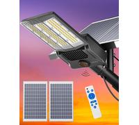 Projecteur solaire de 65 000 lumens, indice de protection IP67, avec télécommande, température de couleur 6500 K