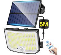 Projecteur Solaire Extérieur 238LED 2000LM - Détecteur de Mouvement, 3 Modes, Télécommande, 2200mAh, Spot Sécurité