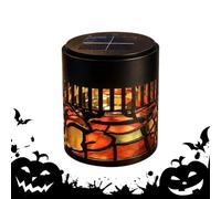 Projecteur Solaire Halloween Lanterne à Motif à Visage, Lampe effrayante | Projecteur veilleuse Halloween pour Maison Jardin Cour Patio Porche Mur Fête Décorations