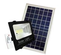 Projecteur Solaire LED 15W Dimmable avec Détecteur (Panneau Solaire + Télécommande Inclus) - Blanc Froid 6000K - 8000K