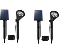 Projecteur Solaire LED 2 en 1 à Piquer ou à Fixer LUMISKY SPIKY AWAY, Dimmable, Blanc, W34 x H42 cm