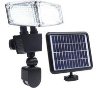 Projecteur Solaire LED 2 Têtes Douglas, H23cm, 1200 Lumens, Détecteur de Mouvement, 3 Modes d'Éclairage