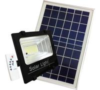 Projecteur Solaire LED 8W Dimmable avec Détecteur (Panneau Solaire + Télécommande Inclus) - Blanc Froid 6000K - 8000K