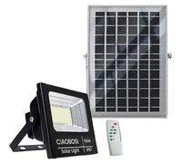 Projecteur solaire LED - AVIZAR - 150W - Panneau déporté - Télécommande - IP67