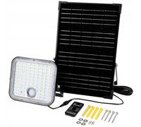 Projecteur solaire LED extérieur 30 W, 4 800 lm, 3 000-4 000 K, IP65, noir
