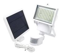 LUMISKY / LUMIJARDIN Projecteur solaire blanc eclairage puissant panneau solaire déporté LED blanc COOPER WHITE H22cm avec détecteur de mouvement orientable