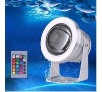 Projecteur Submersible à LED, Éclairage Sous-marin IP67 Étanche RGB, 10W Projecteur LED pour Éclairage Extérieur de Jardin