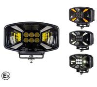 Projecteur universel à LED de 140 W / lampe halogène 12 V–24 V avec feux de jour (DRL) / feux de stationnement, blanc-jaune, pour quad, Jeep, camion, tracteur