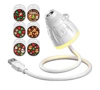 Projecteur USB de Noël - Lampes de projection Plug Play 30 x 5,3 x 5,3 cm | Projections de Noël holographiques 5D USB pour chambre à coucher, salon, bureau, plafond, vacances