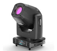 Projecteurs à tête mobile avec faisceau lumineux - Projecteurs LED pour scène, compatibles DMX512 - 250 W - 17 gobos - 10 couleurs - Prismes rotatifs - Zoom - Prise européenne