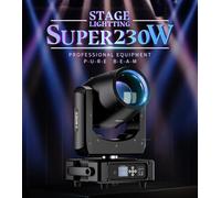 Projecteurs à tête mobile - Éclairage de scène DMX - 2 unités de 230 W - Avec mallette de transport - DMX512 - Angle de diffusion : 1,2–30° - Alimentation : 100–240 V