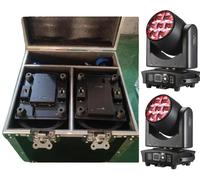 Projecteurs de scène, 7 x 40 W RGBW,DMX, lot de 2 avec flight case, prise UE