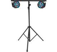 PROJECTEURS IBIZA A LED Pack Light 2 PAR MINI RGBW + Portique