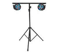 PROJECTEURS IBIZA A LED Pack Light 2 PAR MINI RGBW + Portique