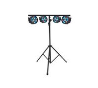 PROJECTEURS IBIZA A LED Pack Light 4 PAR MINI RGBW + Portique