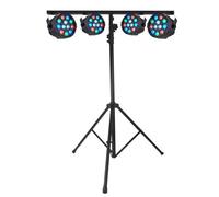 PROJECTEURS IBIZA A LED Pack Light 4 PAR MINI RGBW + Portique