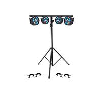 PROJECTEURS IBIZA A LED Pack Light 4 PAR MINI RGBW + Portique + 4 Crochets