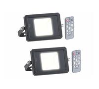 Projecteurs LED d'extérieur 10 W avec détection de mouvement et télécommande - LUMINEA - 2 projecteurs