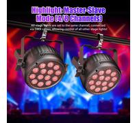 Projecteurs LED - Éclairage de scène DMX - Lot de 2 - 210 W - 14 LED RGBW de 15 W - Variation linéaire de l'intensité - Pour DJ et scène