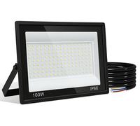 Projecteurs LED Eikuavons pour l'extérieur, 100W, indice de protection IP66, angle d'éclairage 120°, lumière blanche froide 6000K, câble de 1 mètre sans prise, lot de 10