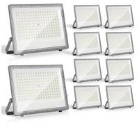 Projecteurs LED ISOISL, 150W, pour extérieur, indice de protection IP65, en aluminium, adaptés aux espaces extérieurs et industriels, lumière blanche froide 6000K, lot de 10