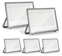 Projecteurs LED ISOISL, 200W, pour extérieur, IP65, en aluminium, adaptés aux espaces extérieurs et industriels, lumière blanche froide 6000K, lot de 5