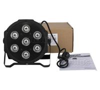 Projecteurs LED PAR - 7 x 12W RGBW, projecteurs plats pour scène - 60W, éclairage de fête DMX - Ventilateur ultra-silencieux - Prise EU - Multiples couleurs RGBW