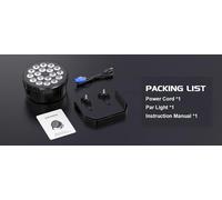 Projecteurs LED PAR - Coffret de 4 unités avec 18 LED RGBW de 8 W - DMX512/RDM - 144 W - Angle de diffusion de 25° - Prise européenne - Éclairage pour scène et DJ