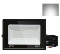 Projecteurs LED Peviasot pour l'extérieur, 30W, projecteur LED IP66, angle de diffusion 120°, lumière blanche froide 6000K, câble de 1 mètre sans prise, lot de 10