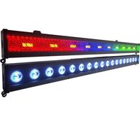 Projecteurs LED pour scène - Éclairage mural DMX - Lot de 2 - 18 x 10 W - RGBW avec contrôle de la couleur (6 en 1) - Angle de diffusion de 53° - Fonctionnement silencieux - Étanche