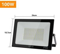 Projecteurs LED - Spots extérieurs LED - 100 W, lot de 2, modèle B - Blanc froid 5500–7000 K - Indice de protection IP66 - Aluminium - Alimentation 85–265 V - Pour une utilisation extérieure