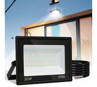 Projecteurs LED Vigevee pour extérieur, 30W, étanches IP66, angle de diffusion 120°, lumière blanche froide 6000K, câble de 1 mètre sans prise, lot de 10