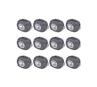 vidaXL Projecteur solaire à LED pour l'extérieur 12 pcs. forme de pierre