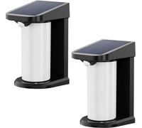 Projecteurs Solaires LED, Applique Murale avec Détecteur de Mouvement, Lot de 2 LUSTY H18 cm, Blanc