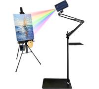 Projection de toile murale de bureau, projecteur de croquis intelligent avec télécommande et support, mise au point réglable, correction des bords, filaire/sans fil/USB pour dessin et peinture