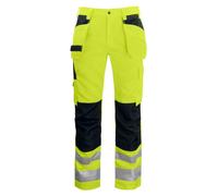 Projob - Pantalons de travail "6531" pour hommes/femmes, unisexes, longueur de jambe réglable, tissu mélangé polyester-coton ET1177 (31R) (Jaune/Noir)